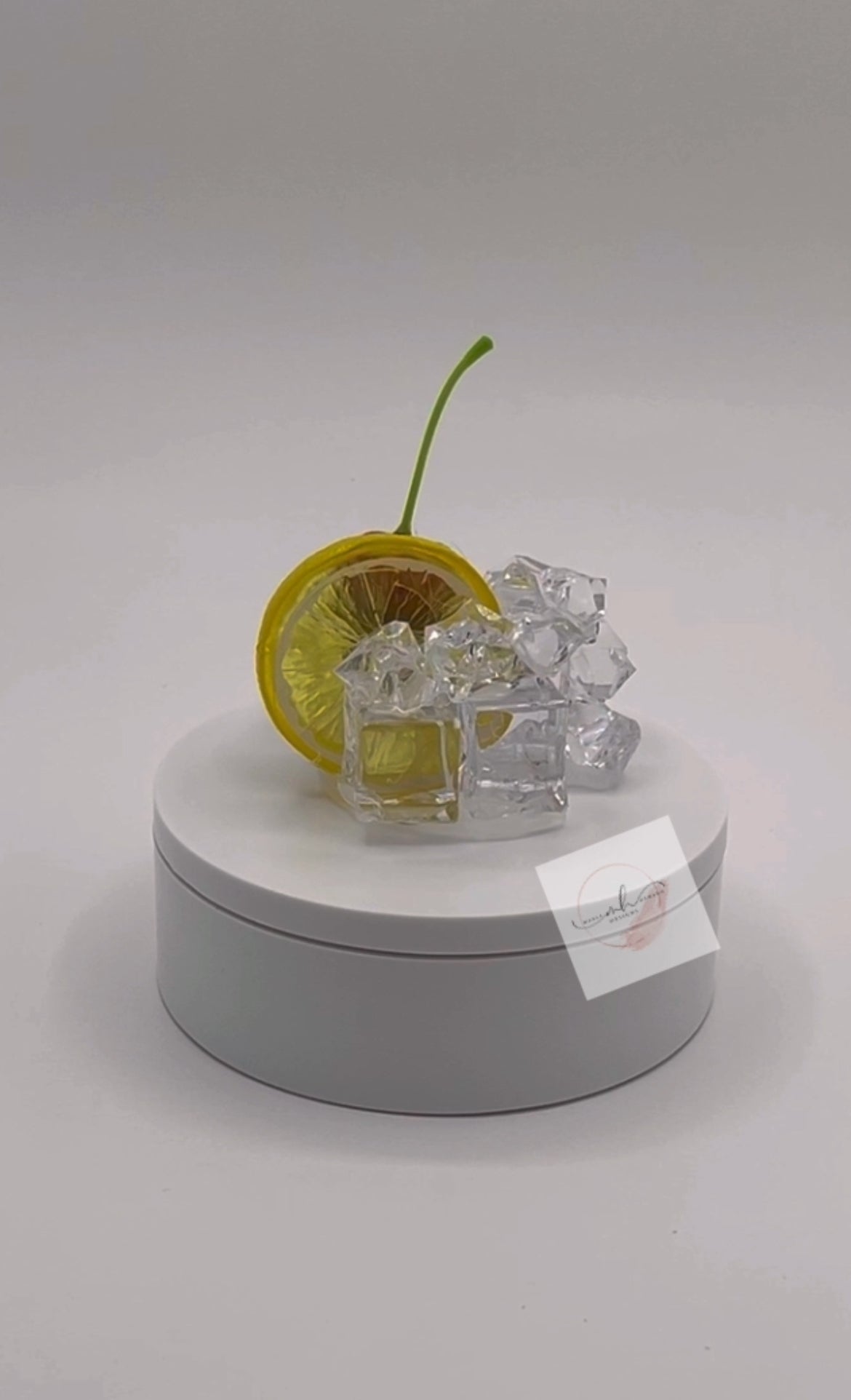 3D 20oz. Straight Tumbler Ice Lid- Lemon & Cherry