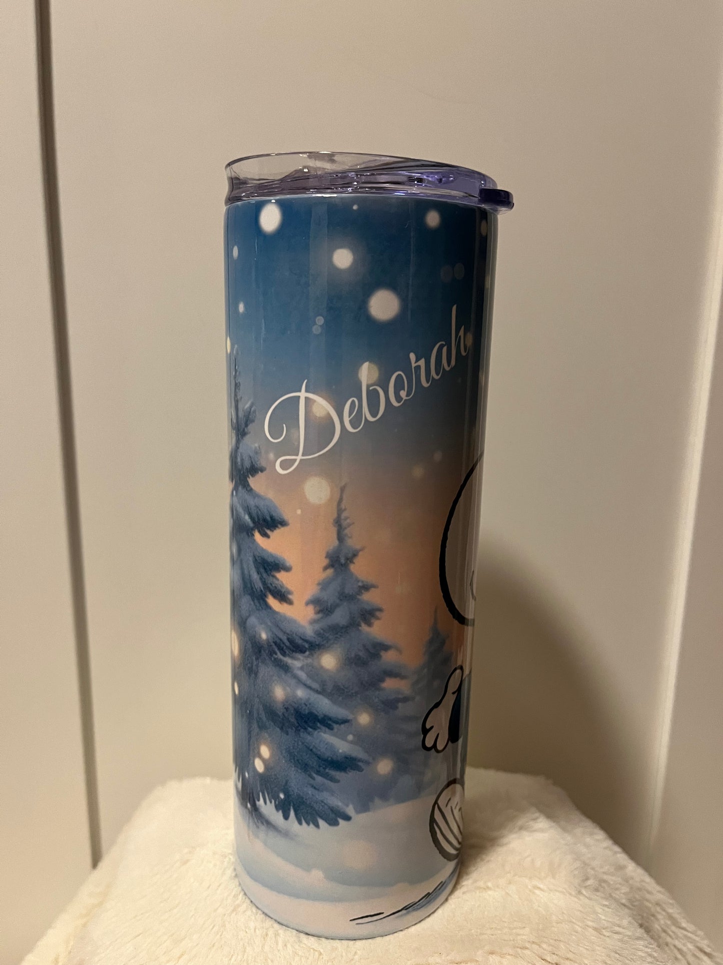 Tumbler- 20oz. Snoopy Blue Christmas