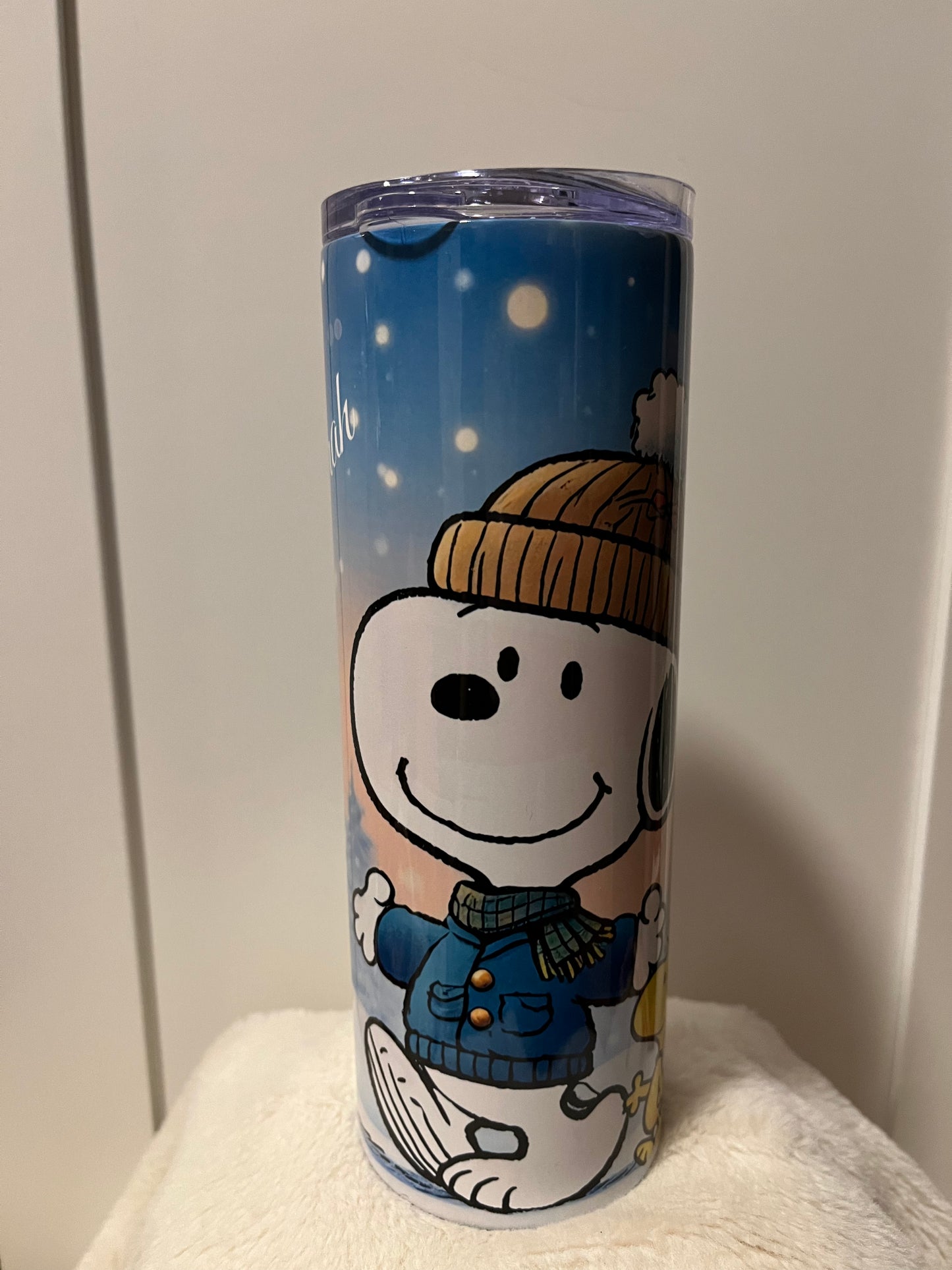 Tumbler- 20oz. Snoopy Blue Christmas