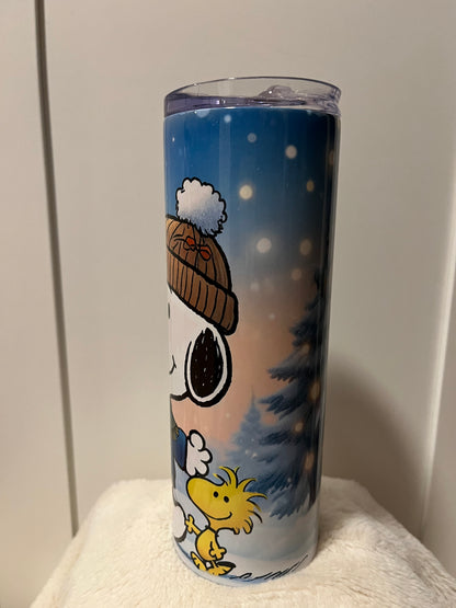 Tumbler- 20oz. Snoopy Blue Christmas