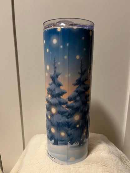 Tumbler- 20oz. Snoopy Blue Christmas