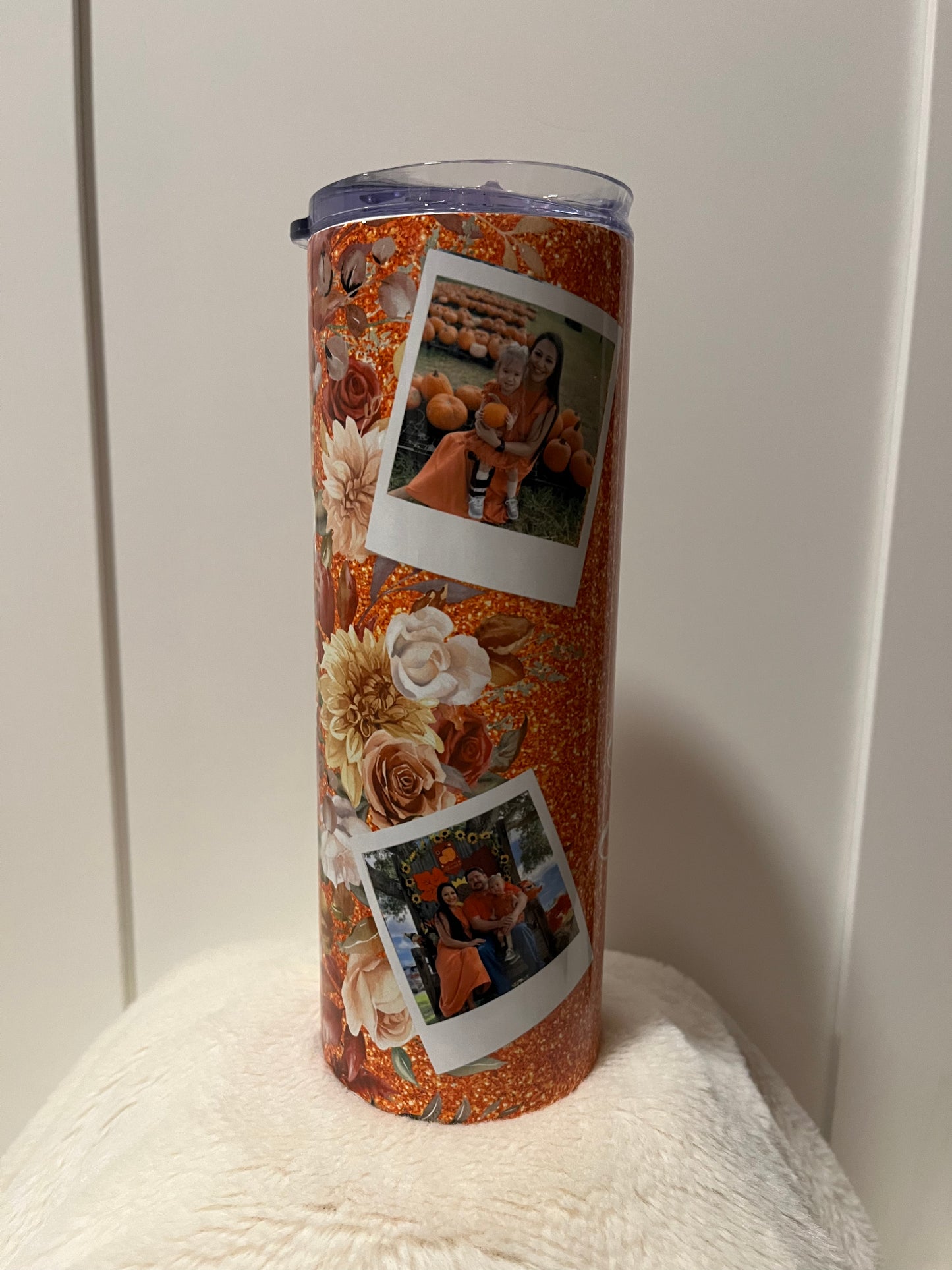 Tumbler- 20oz. Personalized Picture Mama Floral