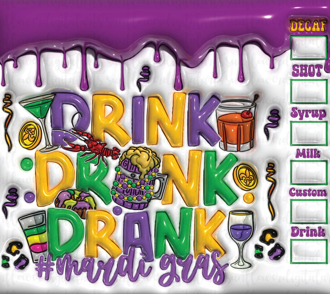 Mock-Ups Mardi Gras 20oz. Tumbler