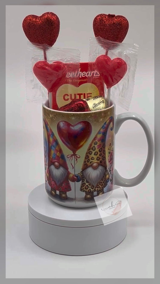 Mug- Valentine Gold Gnomes 15oz. Coffee Mug