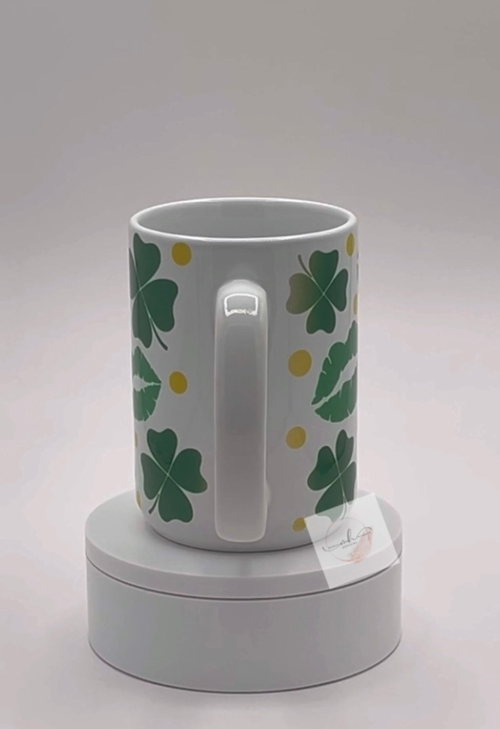 Mug- 15oz. Green Shamrock Kisses Coffee Mug