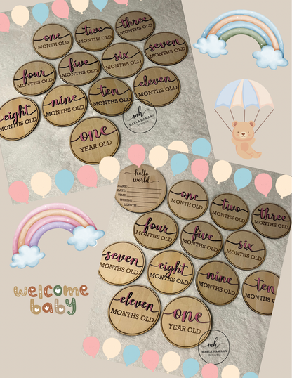 3D Baby Monthly Milestones