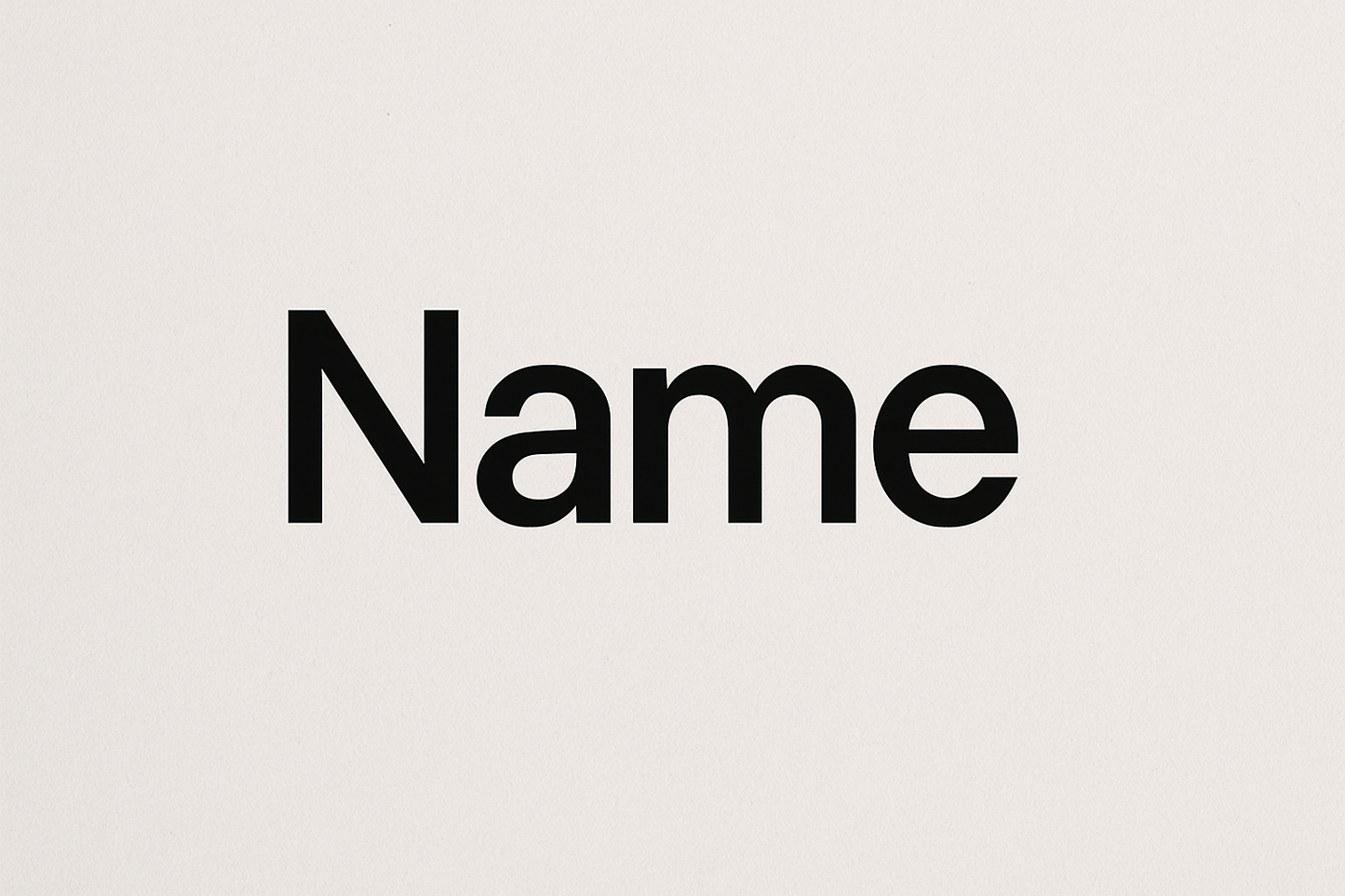 the word "Name"