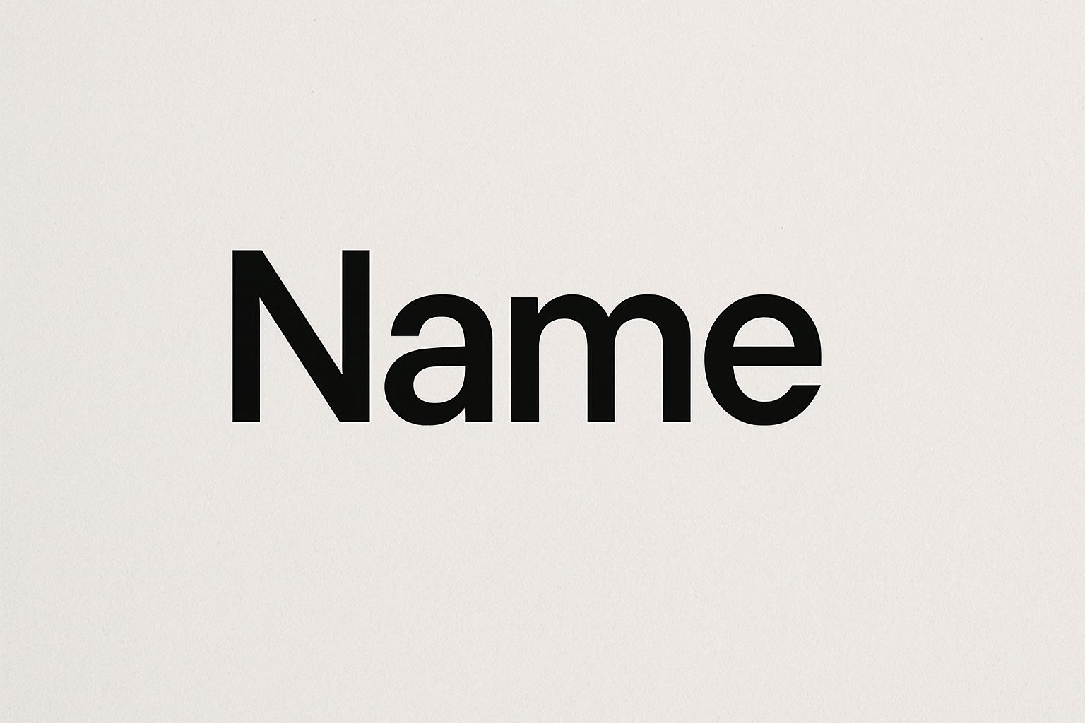 the word "Name"