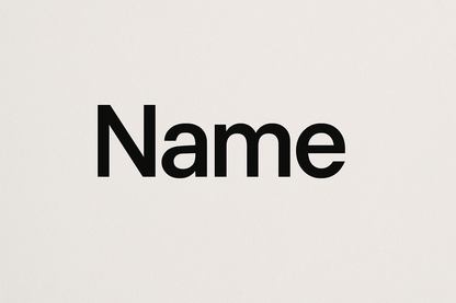 the word "Name"